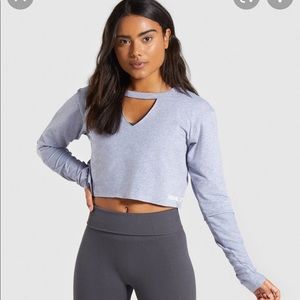 gymshark cropped long sleeve top